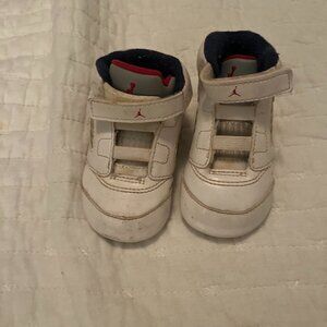 Babies size 3 Michael Jordon White Leather Sneakers